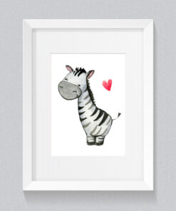 Affisch set Painted Animals Zebra