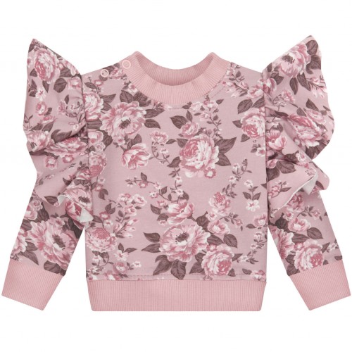 Sweatshirt Blommor Rosa