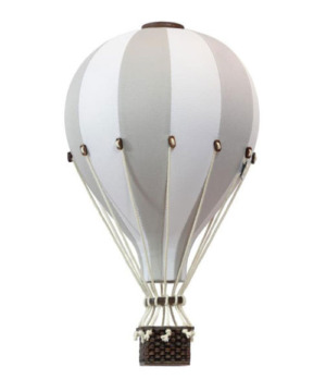 Luftballong -Grå/vit - Medium 33 cm