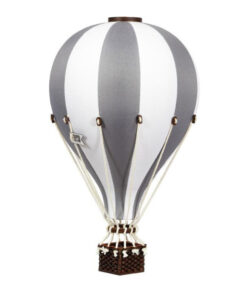 Luftballong - Mörkgrå/vit - Large 50 cm