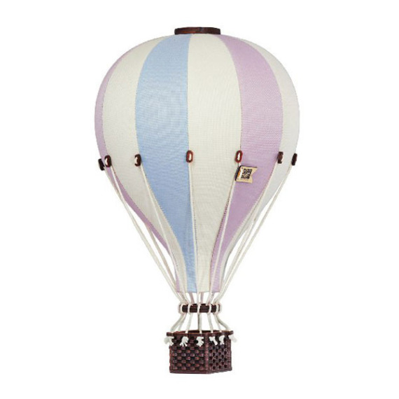 Luftballong - Rosa/blå/creme - Large 50 cm