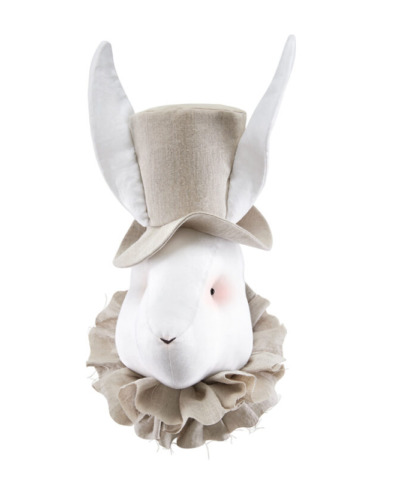 Djurhuvud kanin - Beige hatt