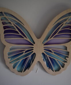 Nattlampa - Butterfly Purple/mint